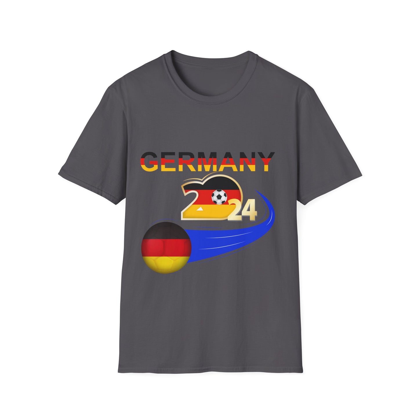 UEFA, EM 2024 in Deutschland - Unisex T-Shirt mit Verschieden Motiven für echte Fußballfans -Go Team German!