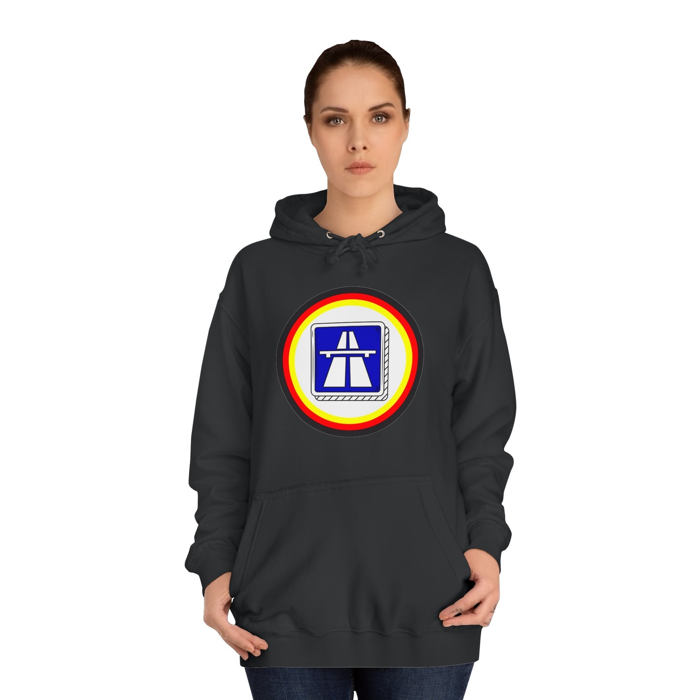 Autobahnschild auf TOP Qualität Hoodies beidseitig bedruckt - Gute Fahrt