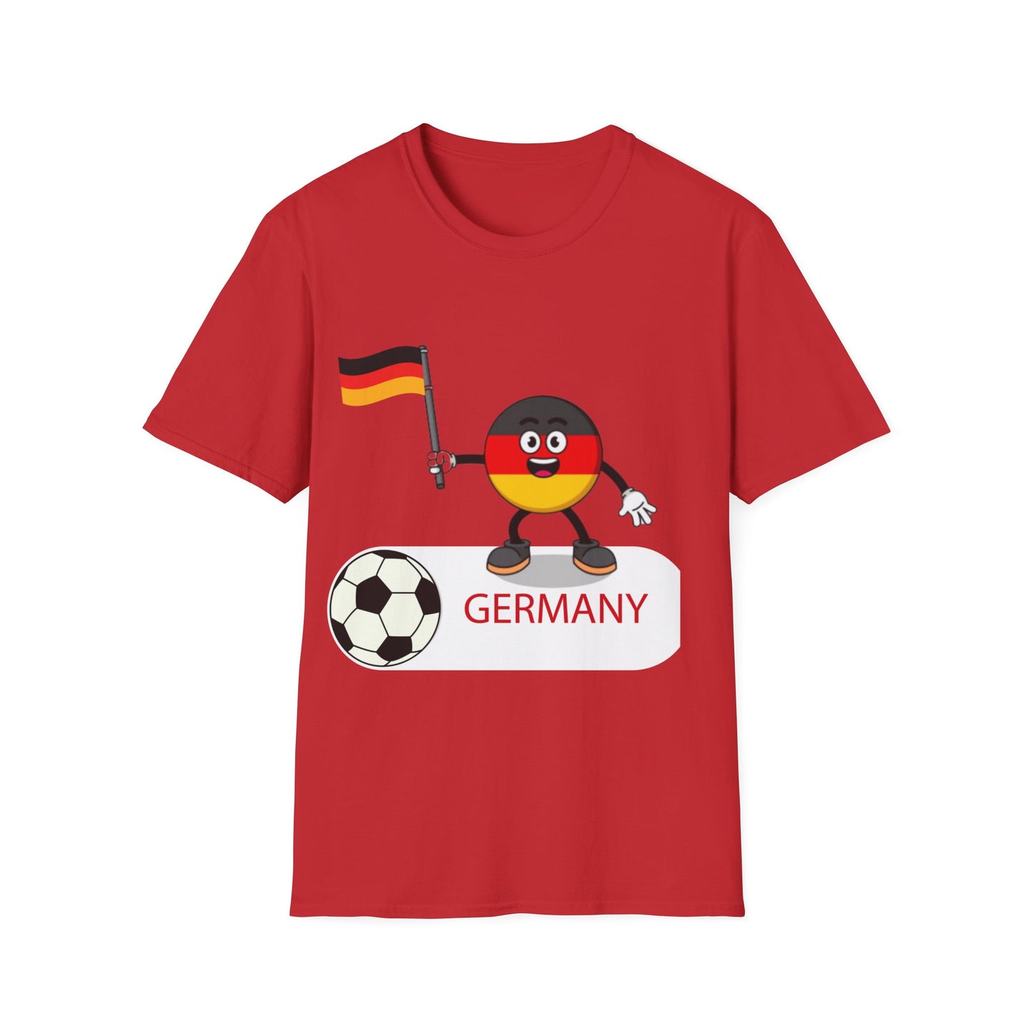 Allez deutsche Nationalmannschaft - Fußballfan Unisex T-Shirts, Deutsche Flagge, Fanmotivtrikot