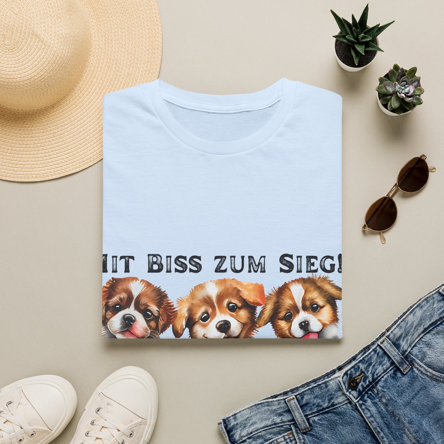 Deutsche Hunde für die Nationalmannschaft, Fußballfan Unisex T-Shirts tragen mit bis zum Sieg - Schwarz