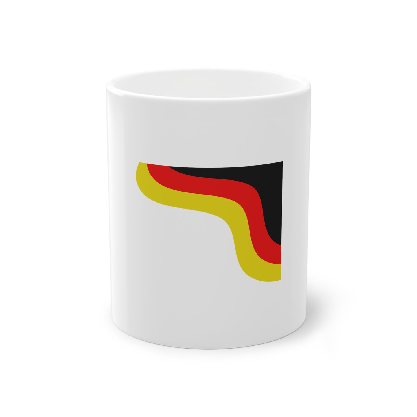 Flagge Deutschlands auf Kaffeetassen bedruckt - Farbe: weiß, Standardtasse, groß 11 Unzen