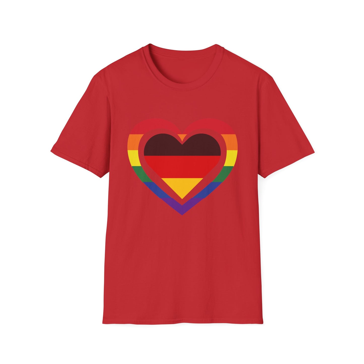 Regenbogenzauber, Einzigartige T-Shirt Designs für alle! Farbenfrohe Eleganz, Bunte Mode mit lebendigen Rainbow-Motiven, Deutsche Liebe