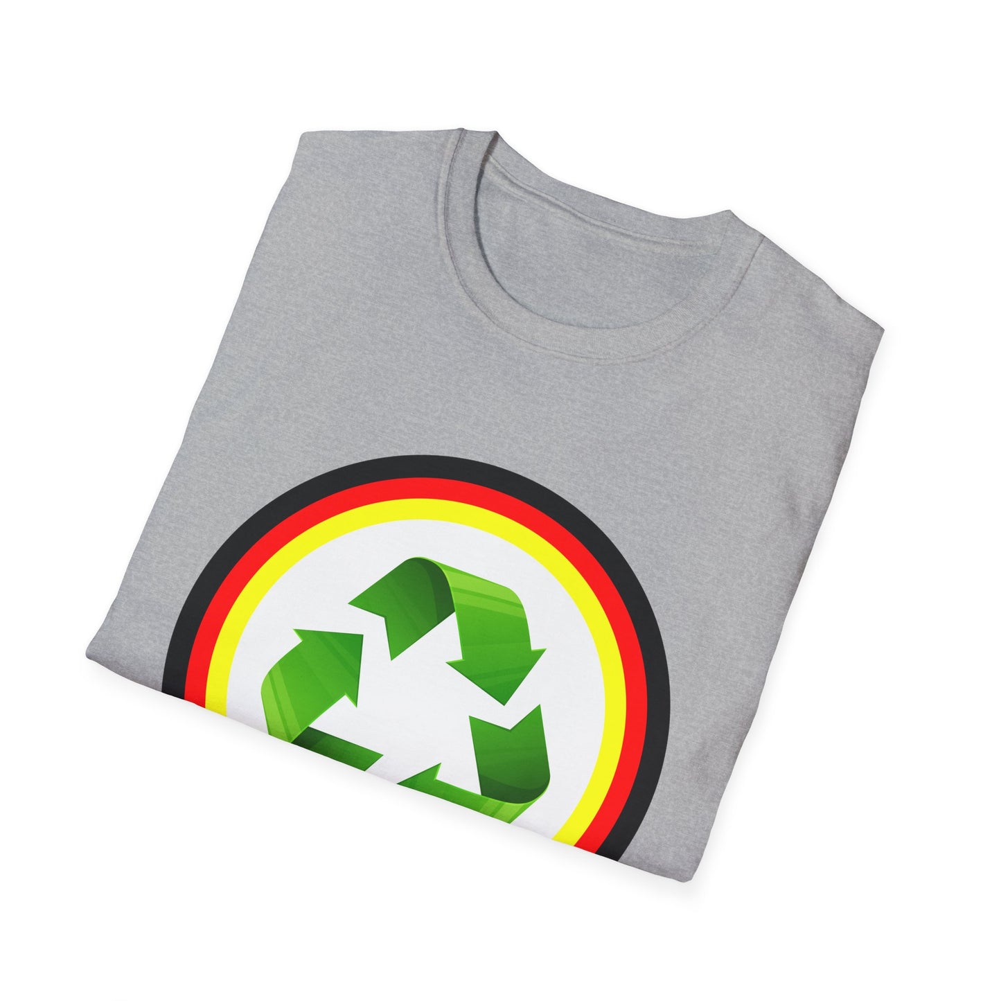 Grünes Herz für die Umwelt auf Unisex T-Shirts bedruckt - Design mit Liebe zur Umwelt, Naturschutz, Protect the environment, Recycle, Reuse, Reduce