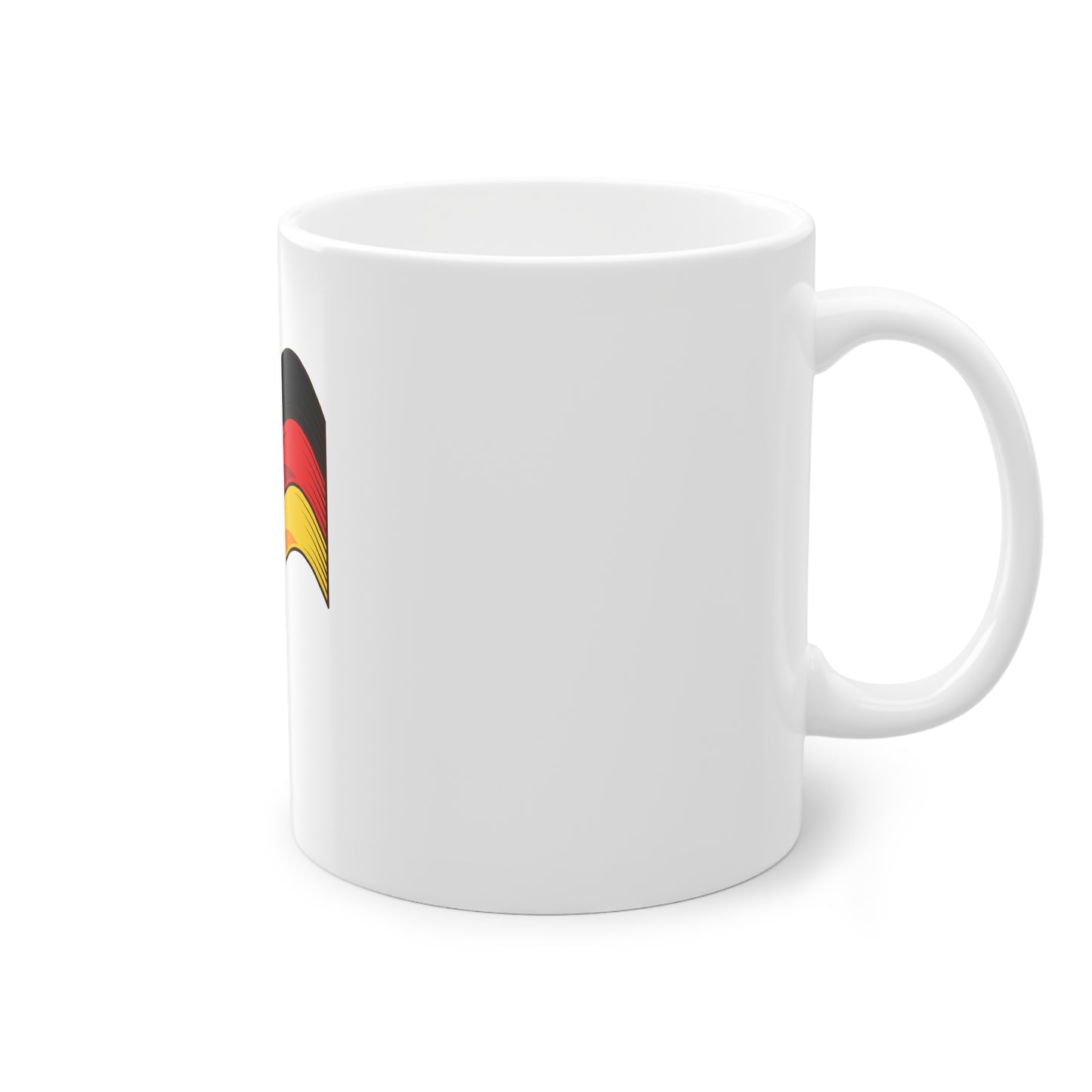 Stolze Flagge Deutschlands auf Kaffeetassen bedruckt - Farbe: weiß, Standardtasse, groß 11 Unzen