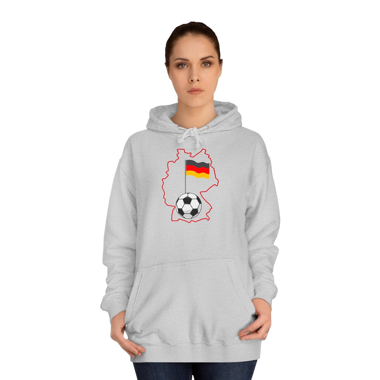 Erleben Sie die Schönheit und Leidenschaft des Fußballs in Deutschland - Beidseitig bedruckt - Hochwertige Unisex-Kapuzenpullover