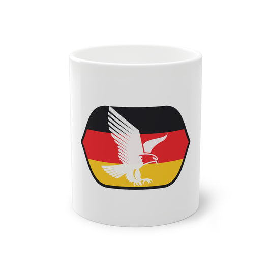 Deutscher Adler, ein Symbol für Frieden, Liebe und Einheit - auf Kaffeetassen bedruckt - Farbe: weiß, Standardtasse, groß 11 Unzen