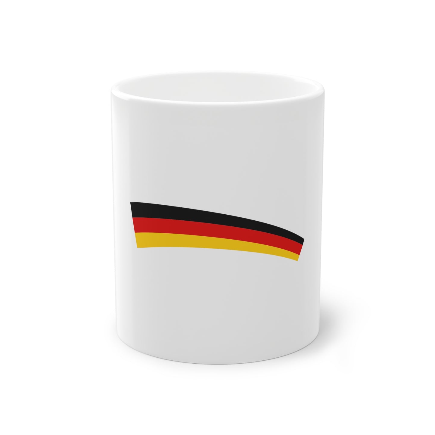 Flagge Deutschlands auf Kaffeetassen bedruckt - Farbe: weiß, Standardtasse, groß 11 Unzen