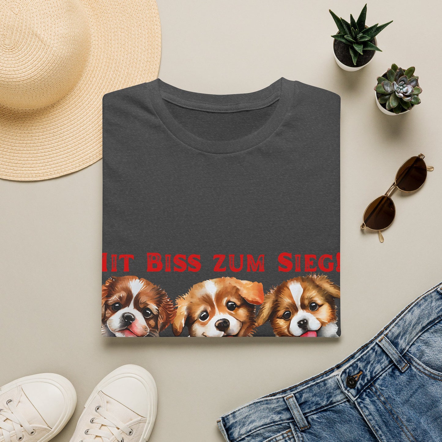 Deutsche Hunde für die Nationalmannschaft, Fußballfan Unisex T-Shirts tragen mit bis zum Sieg