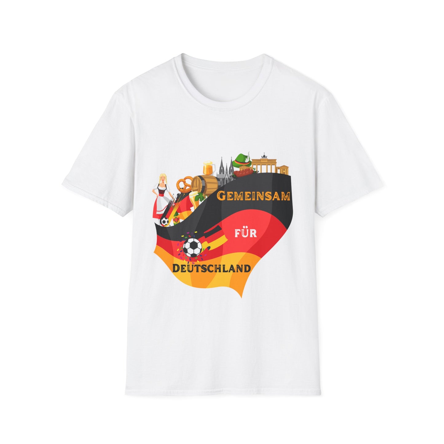 Gemeinsam für Deutschland, beste Qualität des Unisex Fanmotivtrikots, EM 2024 T-Shirt