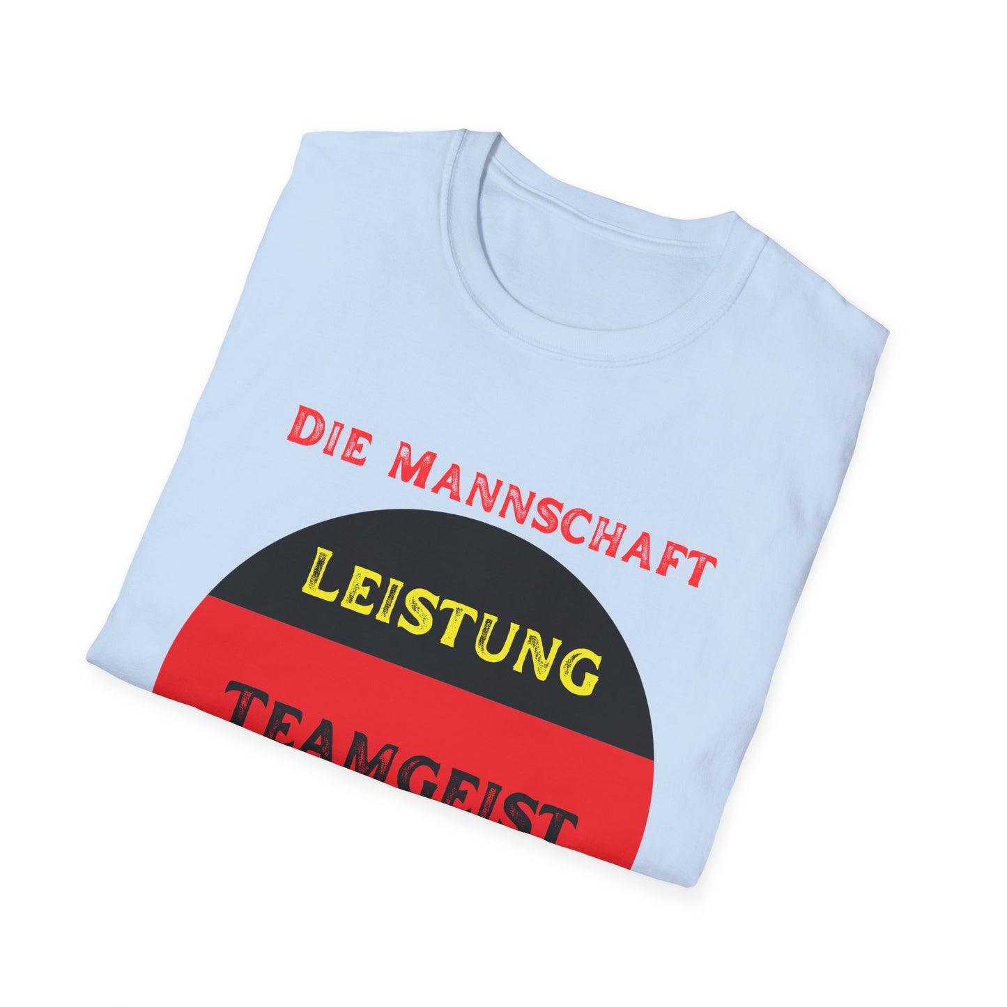 Deutsche Fußballfanmotivtrikot Unisex T-Shirts; Leistung, Teamgeist, Fairplay