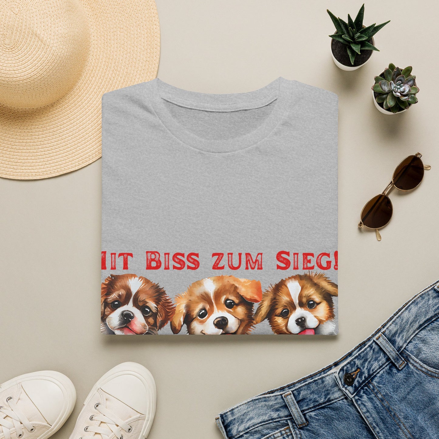 Deutsche Hunde für die Nationalmannschaft, Fußballfan Unisex T-Shirts tragen mit bis zum Sieg