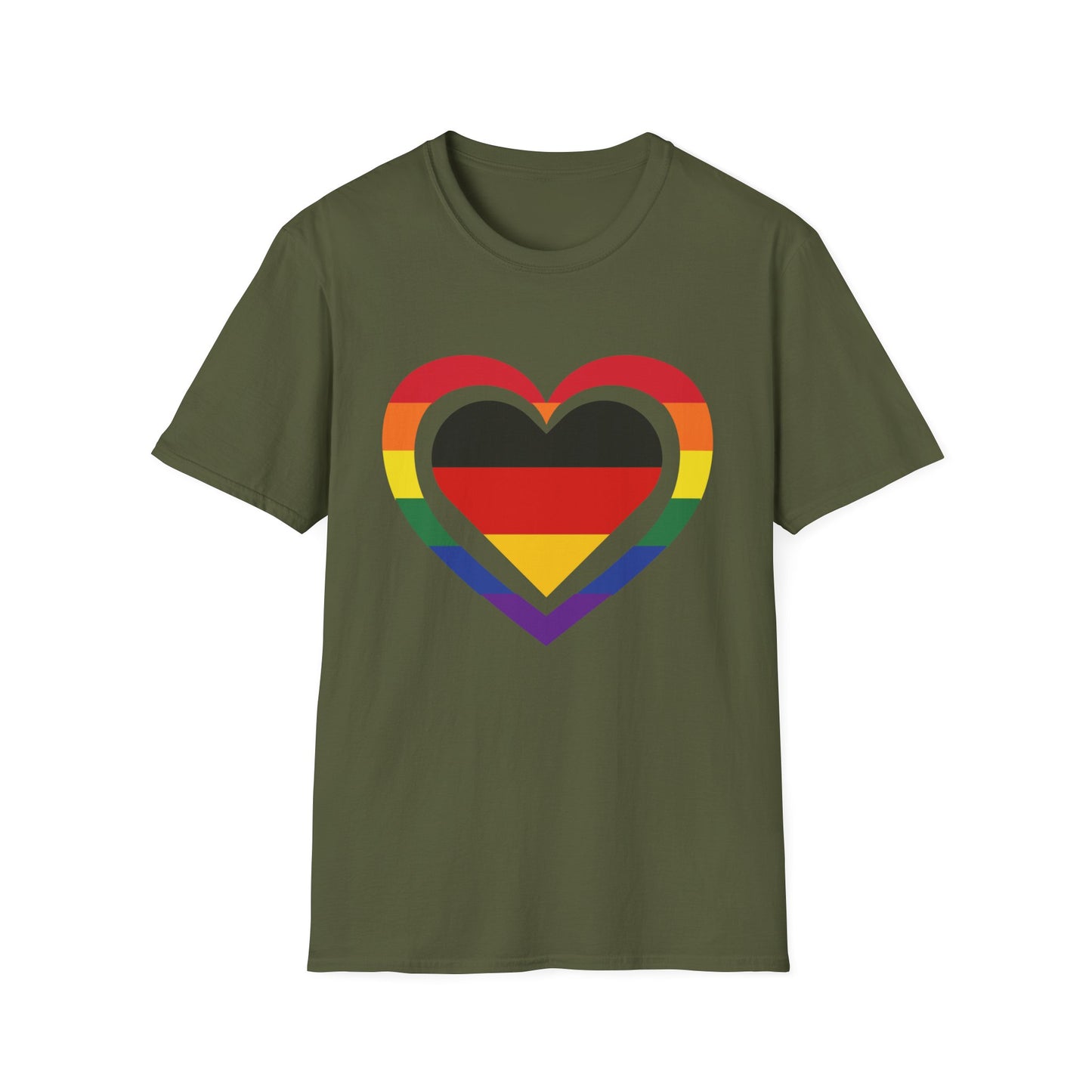 Regenbogenzauber, Einzigartige T-Shirt Designs für alle! Farbenfrohe Eleganz, Bunte Mode mit lebendigen Rainbow-Motiven, Deutsche Liebe