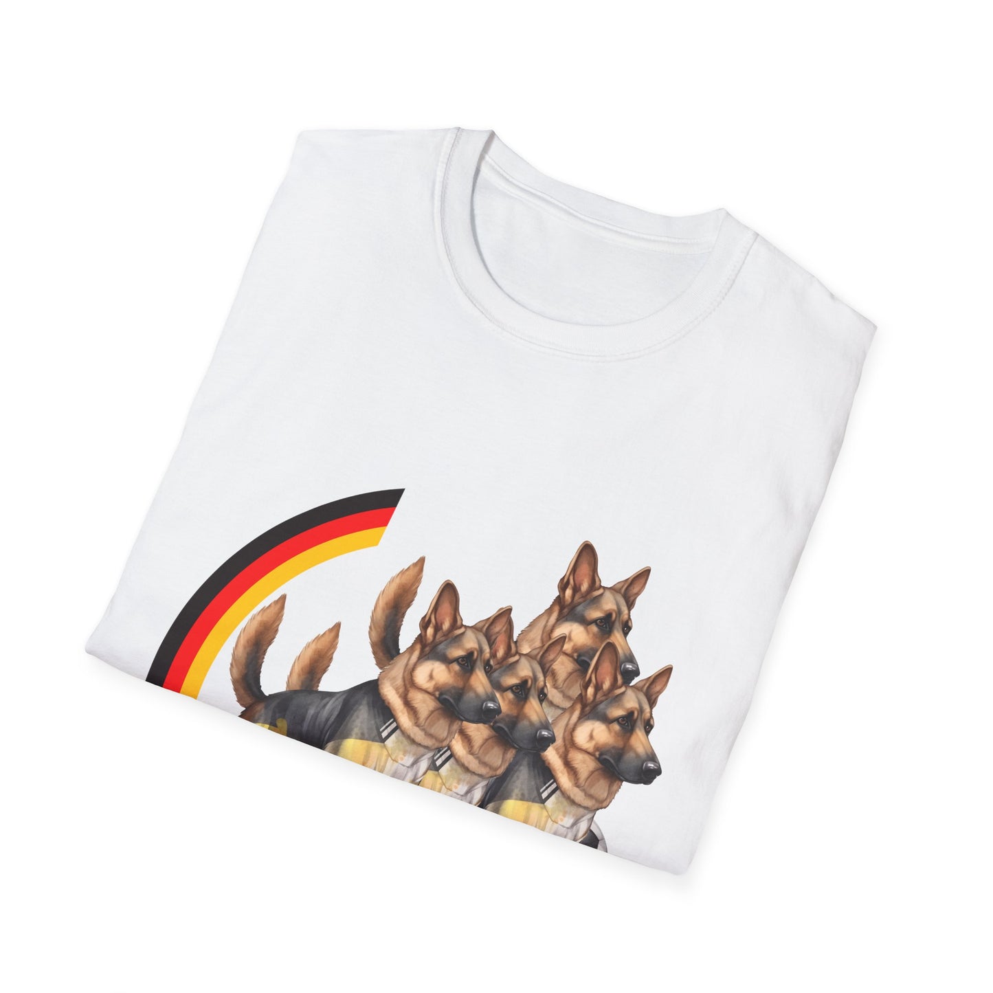 Unisex-T-Shirt, Deutschlands Bell-Brigade: Hunde in voller Unterstützung