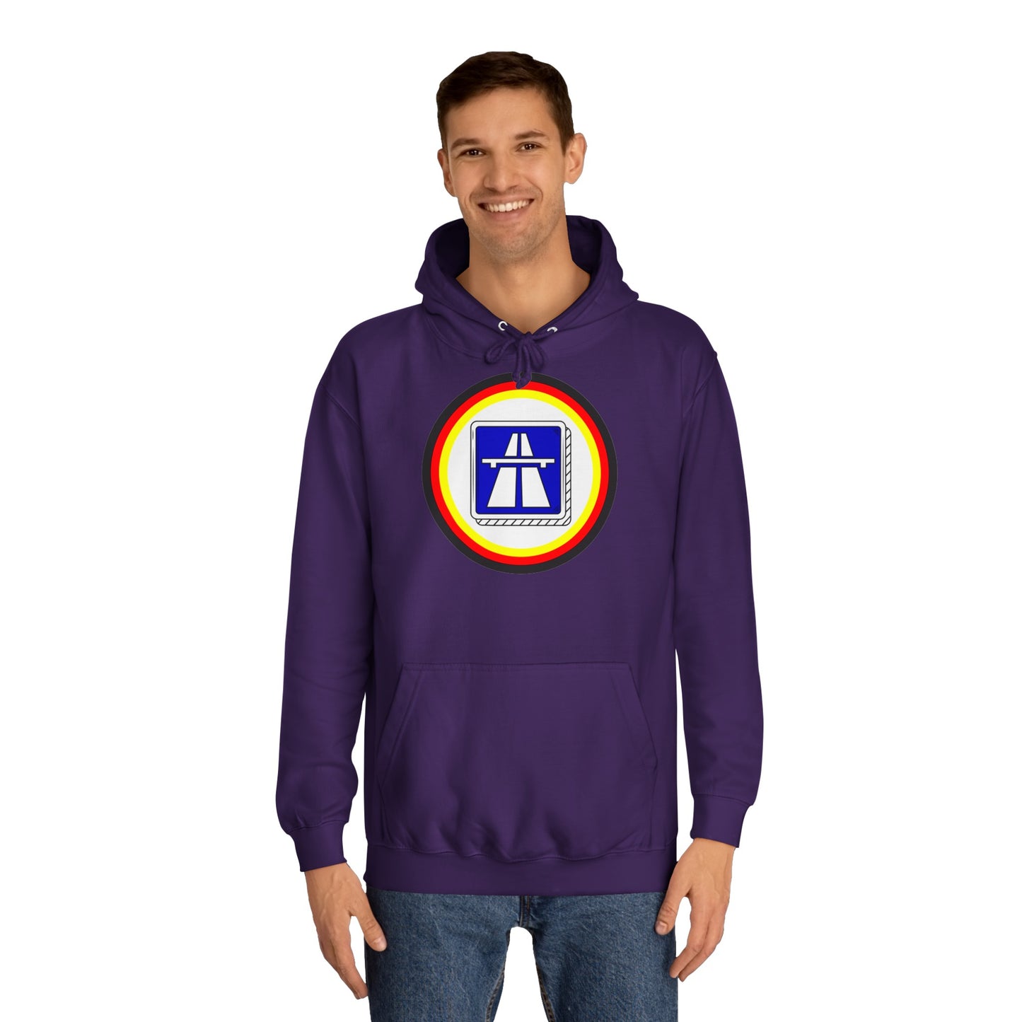 Hochwertige Unisex Hoodies für Autobahnfans - Beide Seiten gedruckt - German Highway - No speed limit