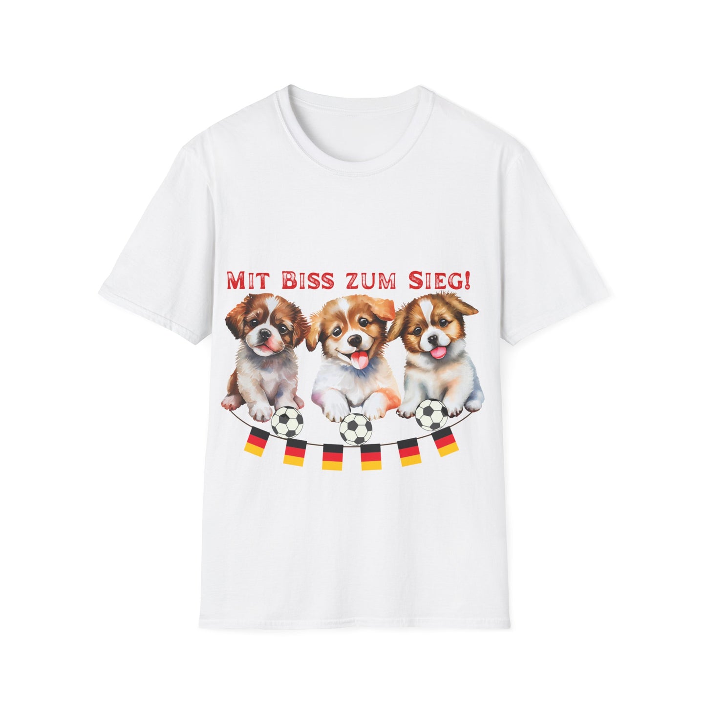 Deutsche Hunde für die Nationalmannschaft, Fußballfan Unisex T-Shirts tragen mit bis zum Sieg