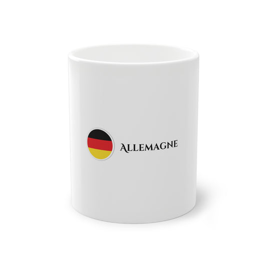 Allemagne - Flagge Deutschlands auf Kaffeetassen bedruckt - Farbe: weiß, Standardtasse, groß 11 Unzen