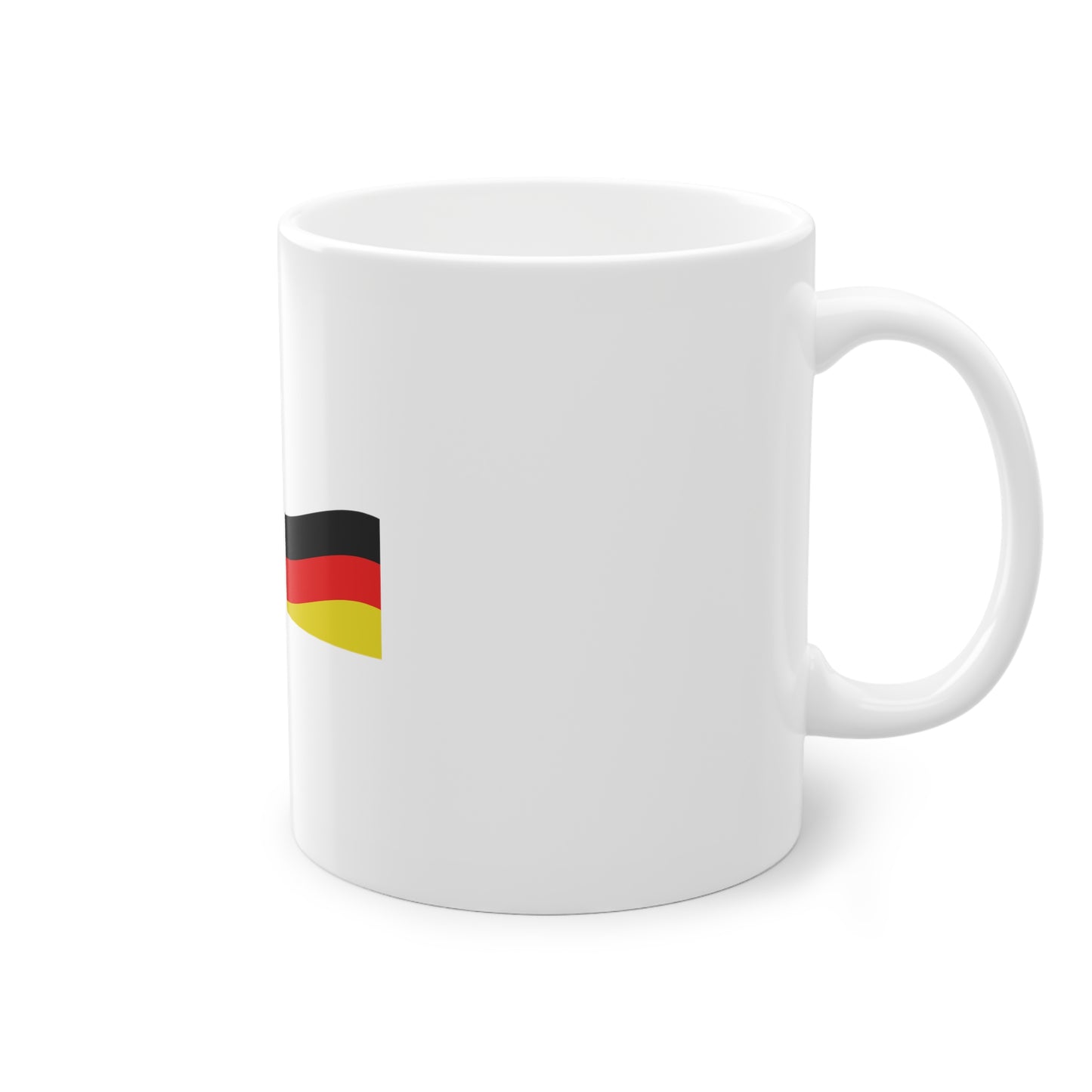 Einfach Deutschland mit Wellen - auf Kaffeetassen bedruckt - Farbe: weiß, Standardtasse, groß 11 Unzen