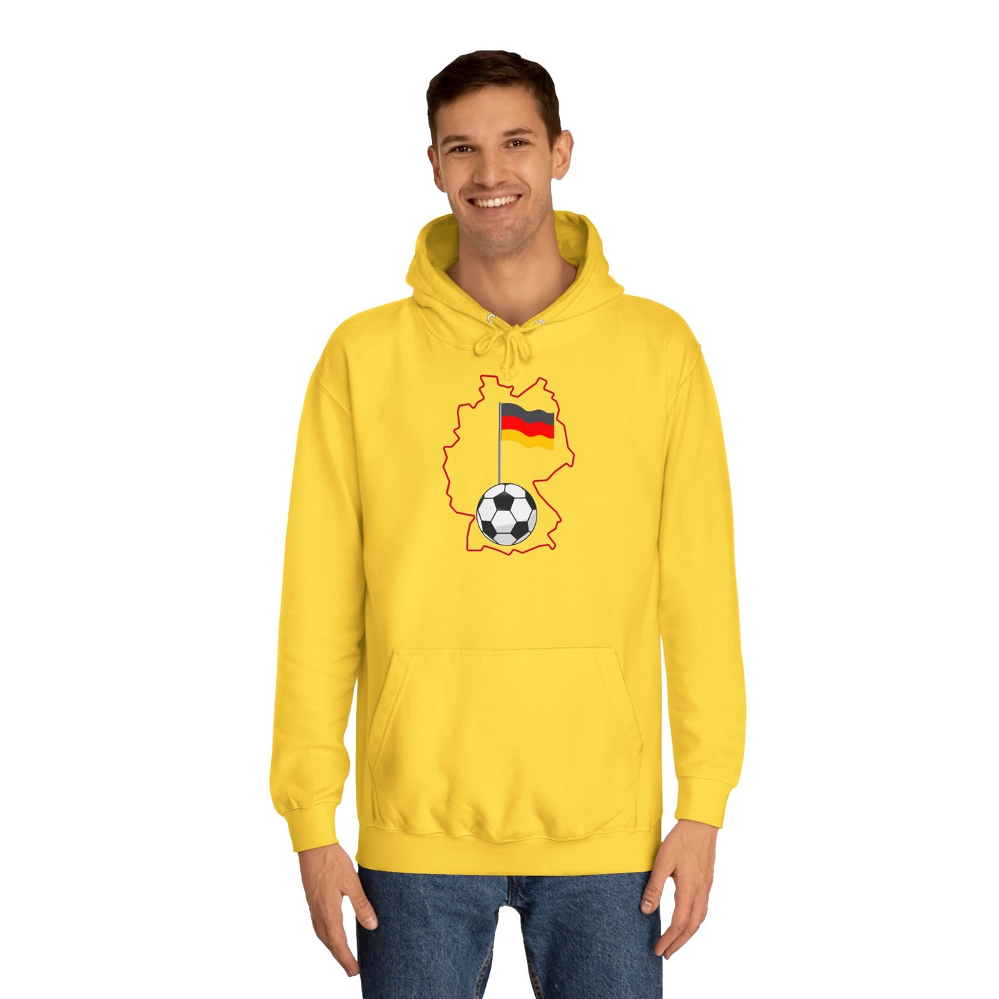 Erleben Sie die Schönheit und Leidenschaft des Fußballs in Deutschland - Beidseitig bedruckt - Hochwertige Unisex-Kapuzenpullover