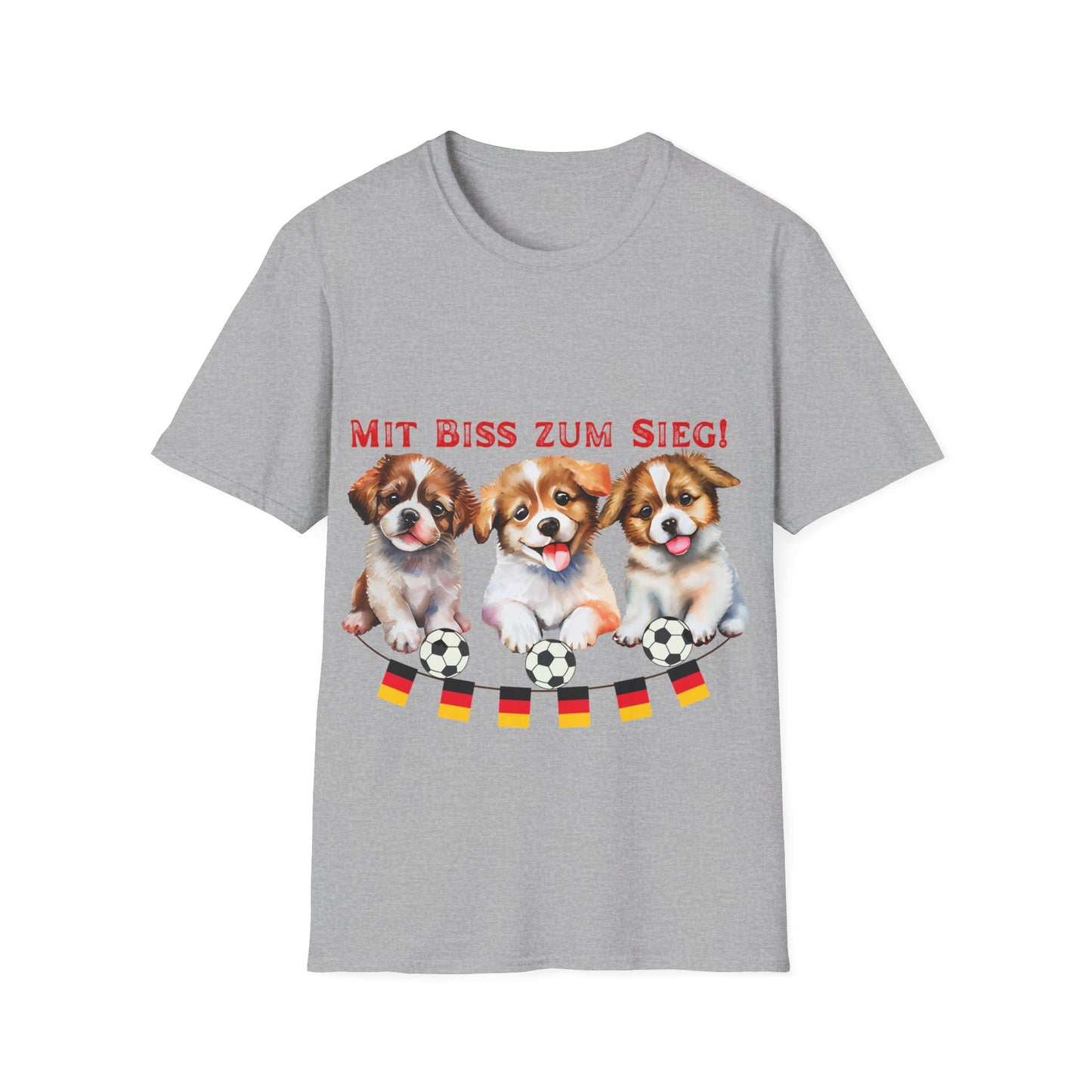 Deutsche Hunde für die Nationalmannschaft, Fußballfan Unisex T-Shirts tragen mit bis zum Sieg