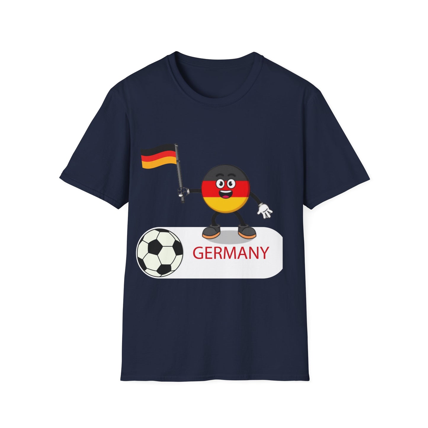 Allez deutsche Nationalmannschaft - Fußballfan Unisex T-Shirts, Deutsche Flagge, Fanmotivtrikot