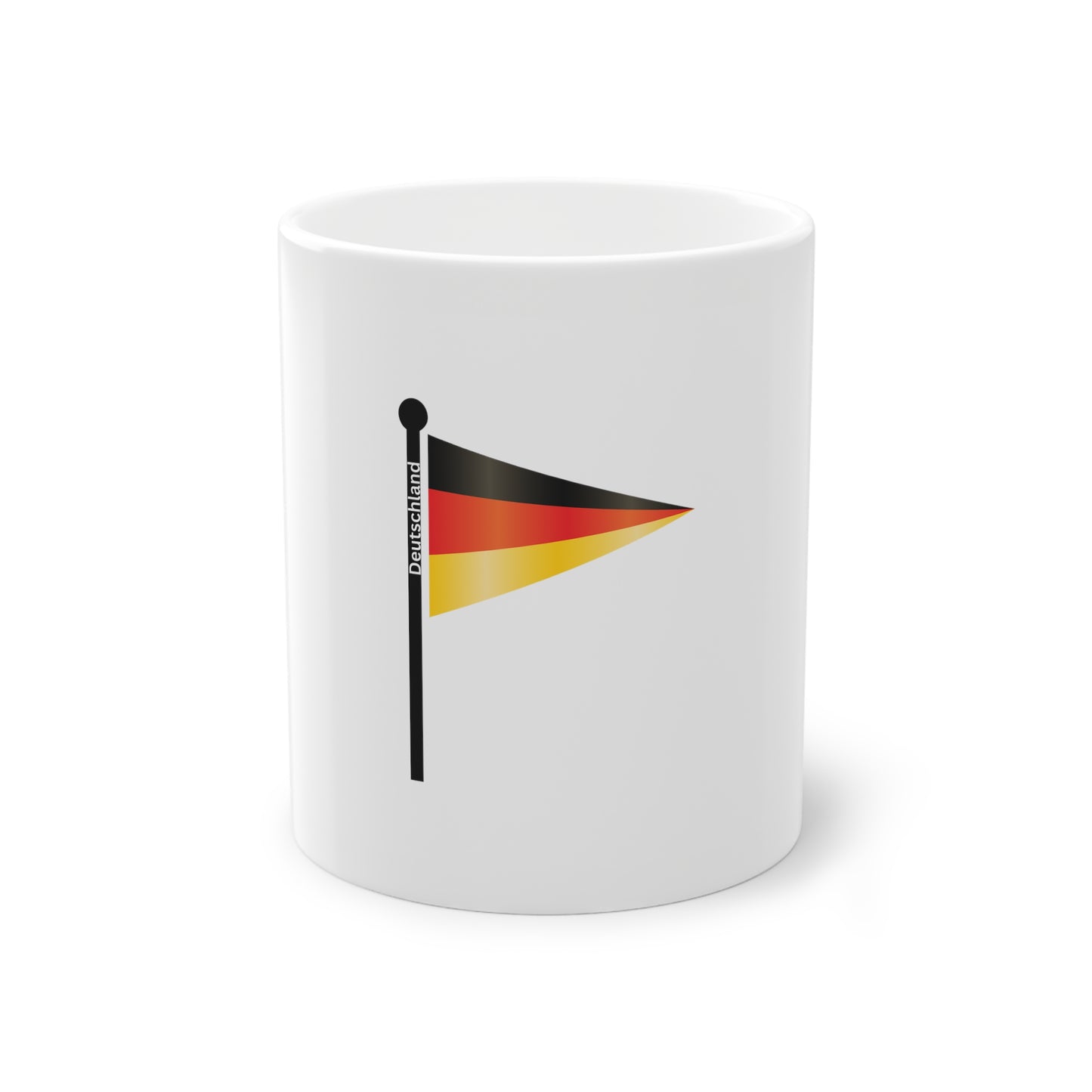 Flagge Deutschlands auf Kaffeetassen bedruckt - Farbe: weiß, Standardtasse, groß 11 Unzen