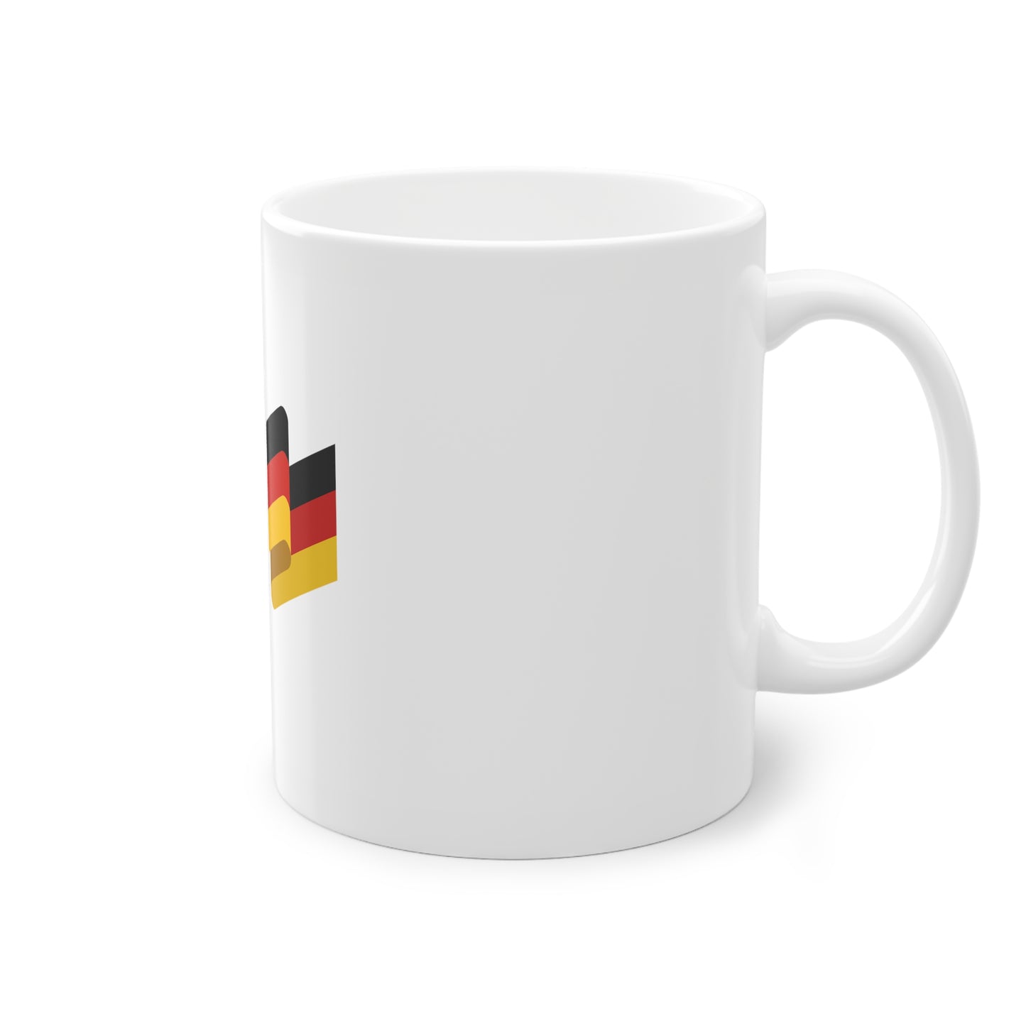 Top Qualität ZiigZag deutsche Flagge Design - auf Kaffeetasse, Teetasse bedruckt - Farbe: weiß, Standardtasse, groß 11 Unzen