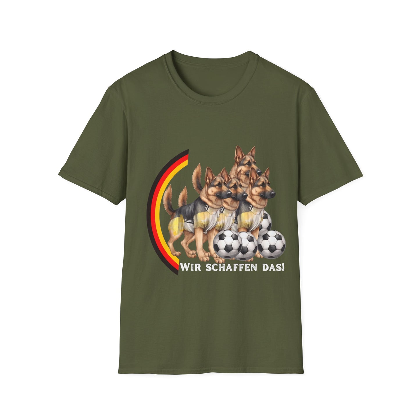 Unisex-T-Shirt, Deutschlands Bell-Brigade: Hunde in voller Unterstützung