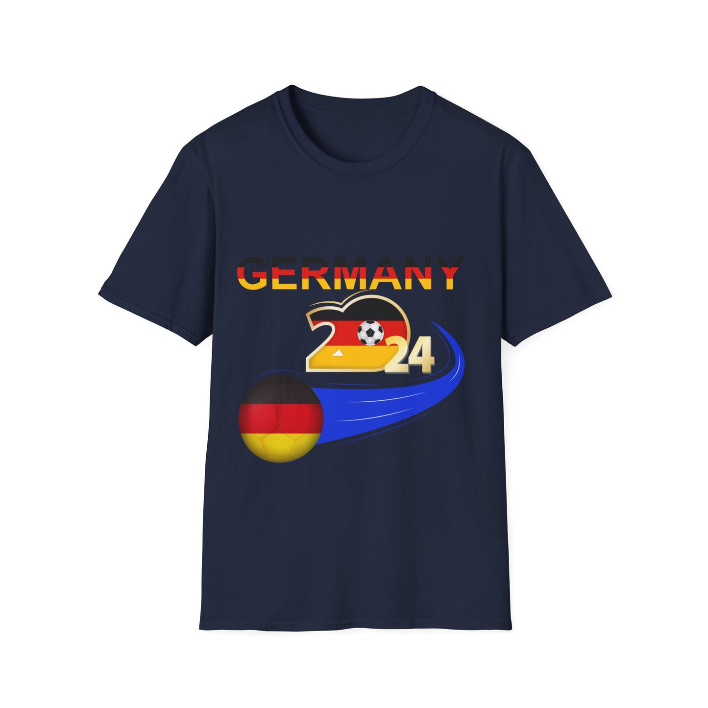 UEFA, EM 2024 in Deutschland - Unisex T-Shirt mit Verschieden Motiven für echte Fußballfans -Go Team German!