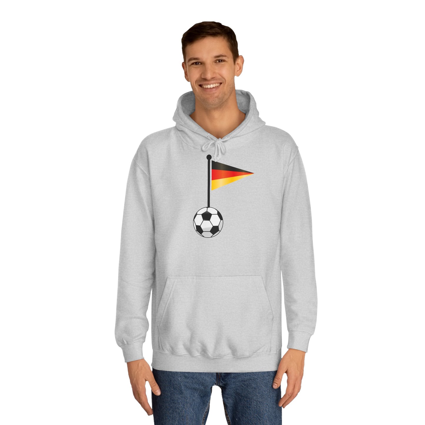 Einfach für Deutschland stehen -   Immer witer - Hochwertige Unisex-Kapuzenpullover - Beidseitig