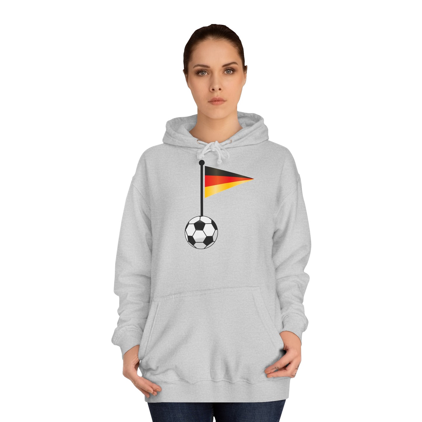 Einfach für Deutschland stehen -   Immer witer - Hochwertige Unisex-Kapuzenpullover - Beidseitig