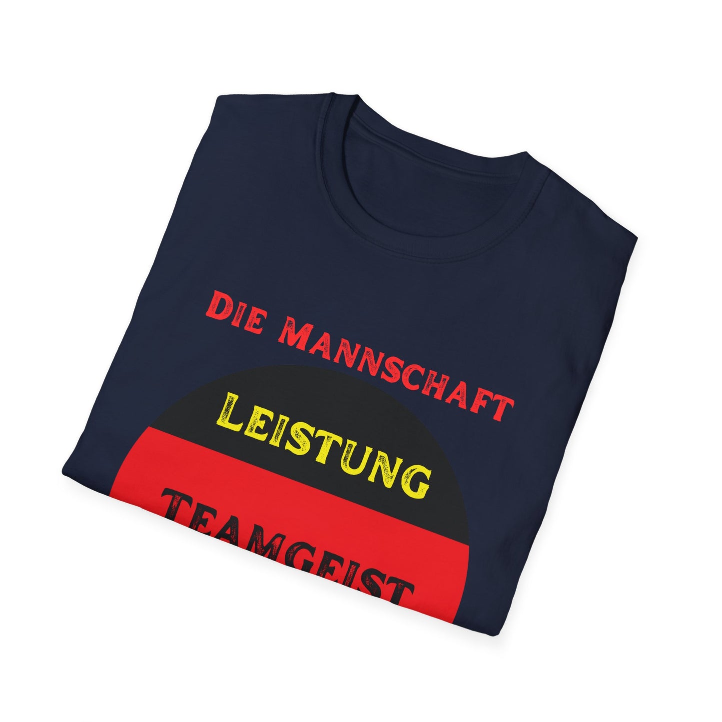 Deutsche Fußballfanmotivtrikot Unisex T-Shirts; Leistung, Teamgeist, Fairplay