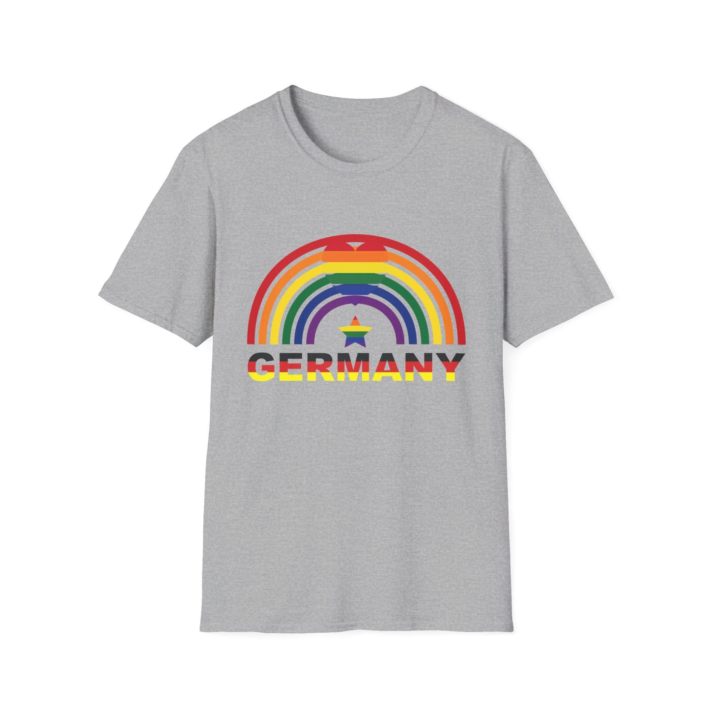 Regenbogen Deutschland - Deutsche Sterne auf einzigartige Unisex T-Shirt