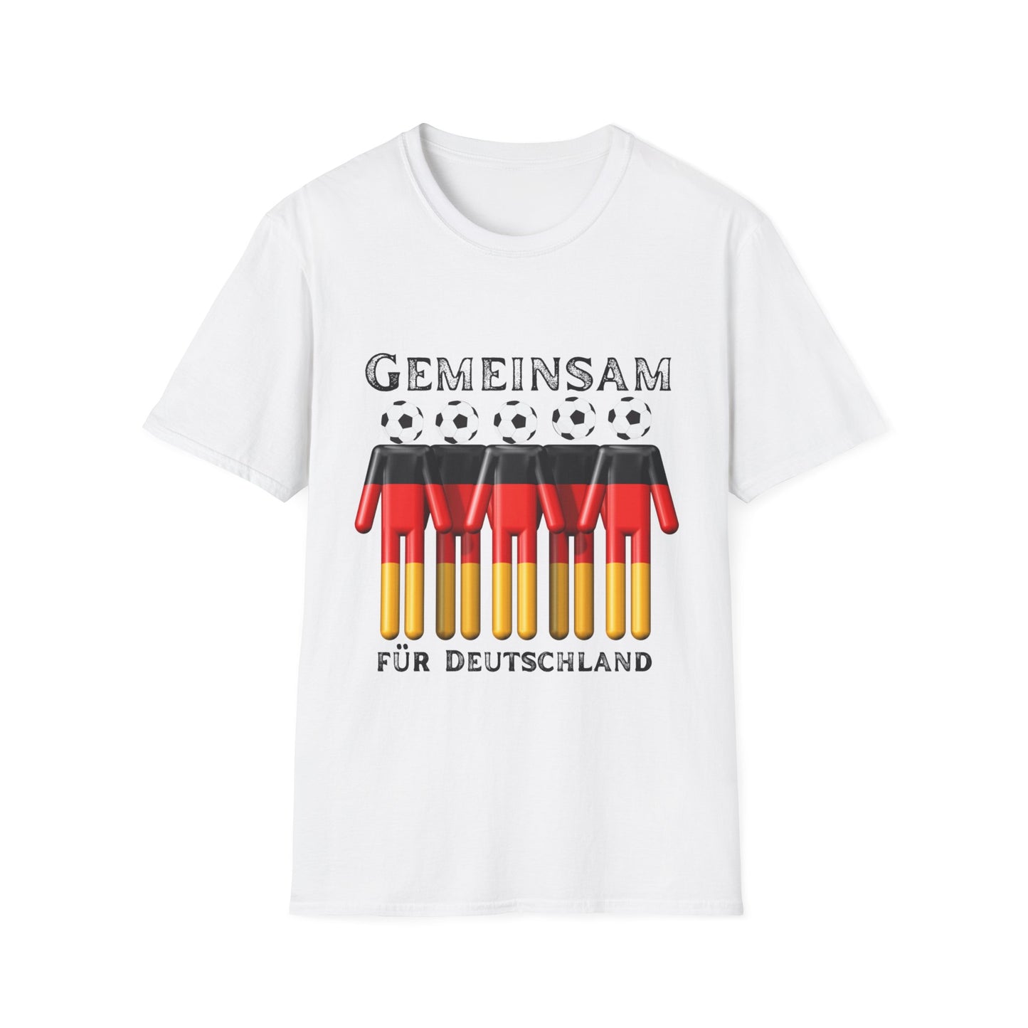 Gemeinsam für Deutsche Nationalmannschaft, Fußballfan T-Shirts, Fanmotivtrikot, Fan Unisex T-Shirt, EM UEFA 2024, Siege, German soccer team