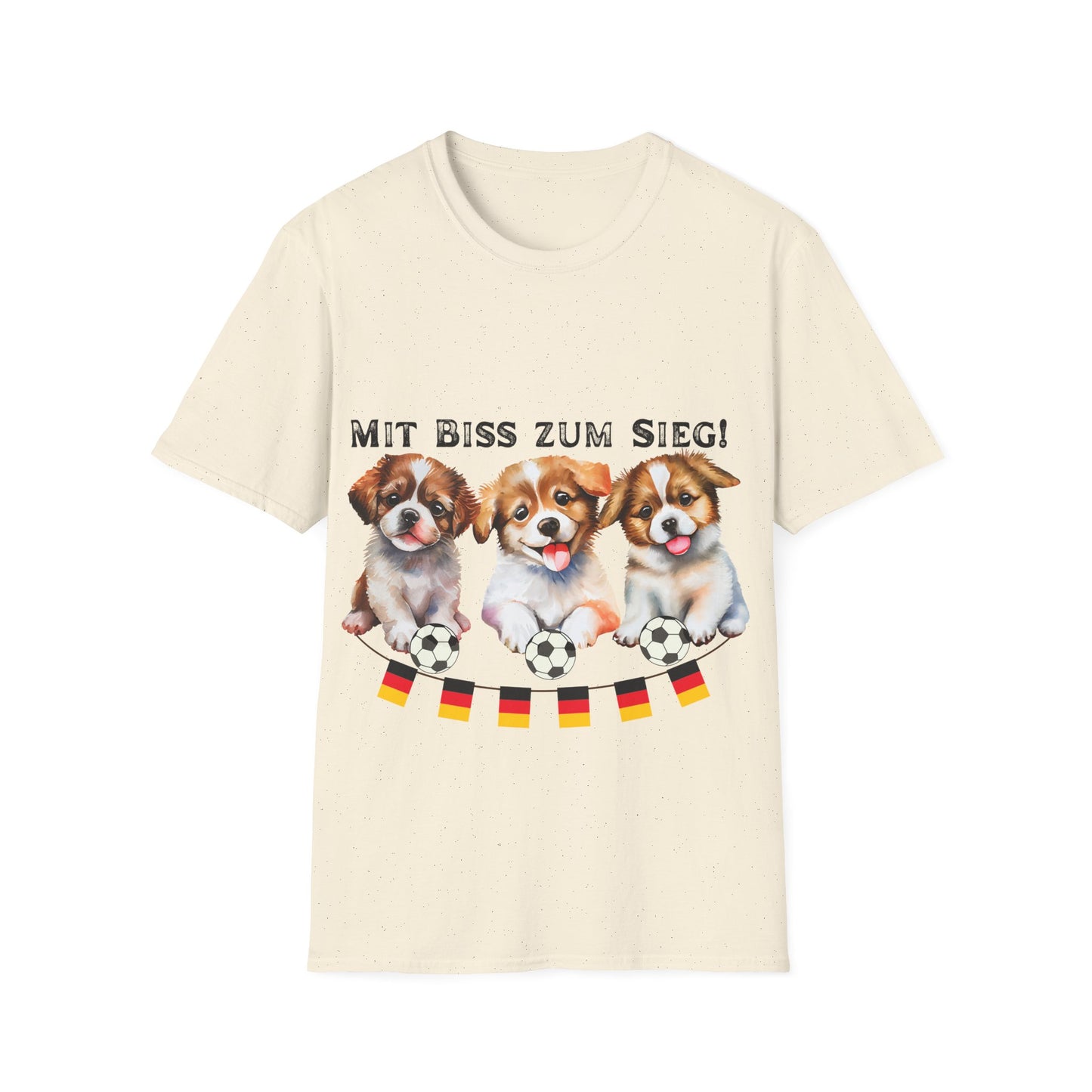 Deutsche Hunde für die Nationalmannschaft, Fußballfan Unisex T-Shirts tragen mit bis zum Sieg - Schwarz