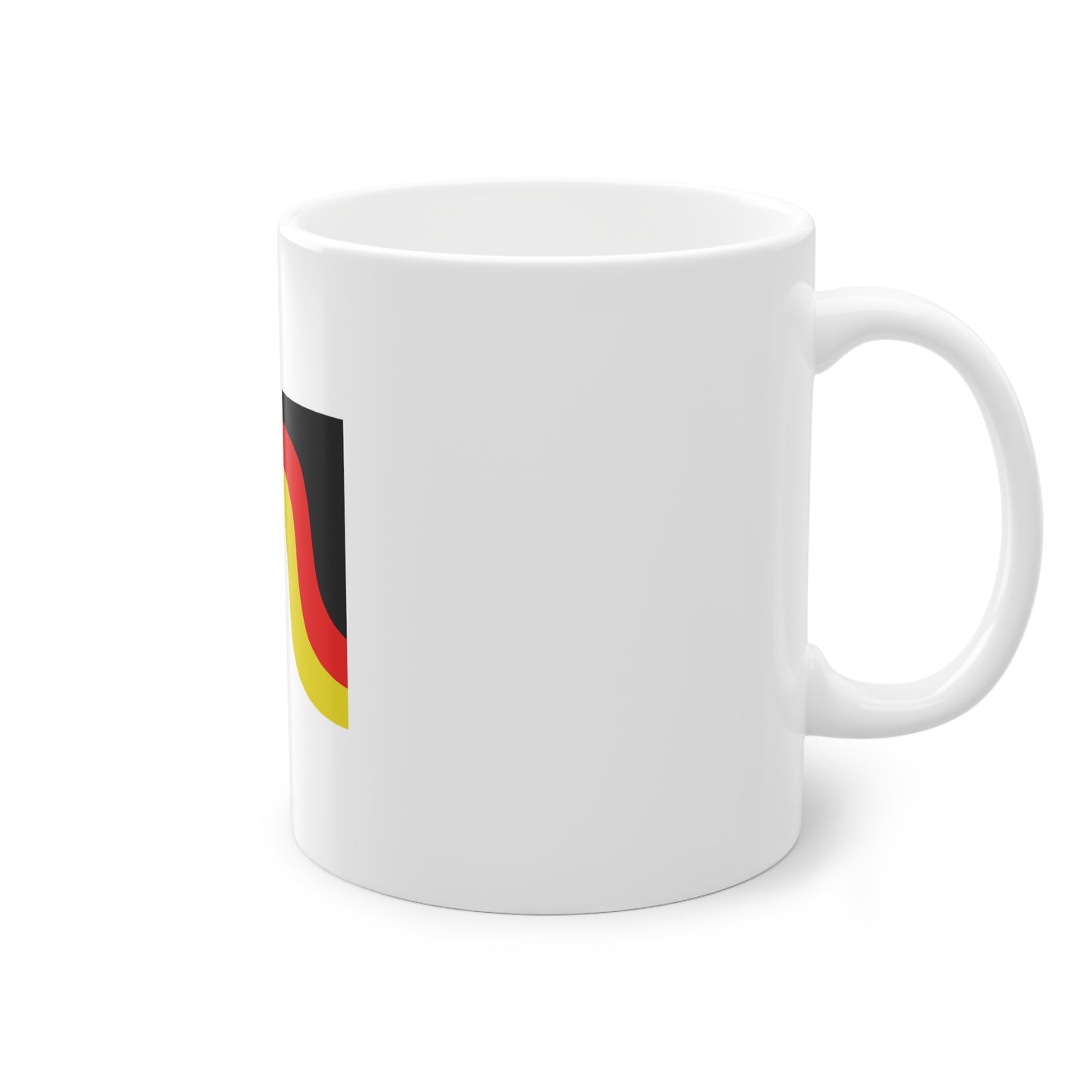 Flagge Deutschlands auf Kaffeetassen bedruckt - Farbe: weiß, Standardtasse, groß 11 Unzen