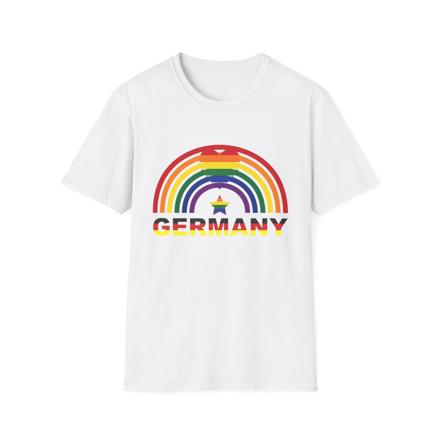 Regenbogen Deutschland - Deutsche Sterne auf einzigartige Unisex T-Shirt