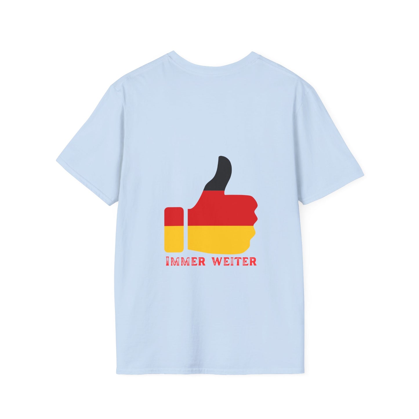 Deutsche Fußballfanmotivtrikot Unisex T-Shirts; Leistung, Teamgeist, Fairplay