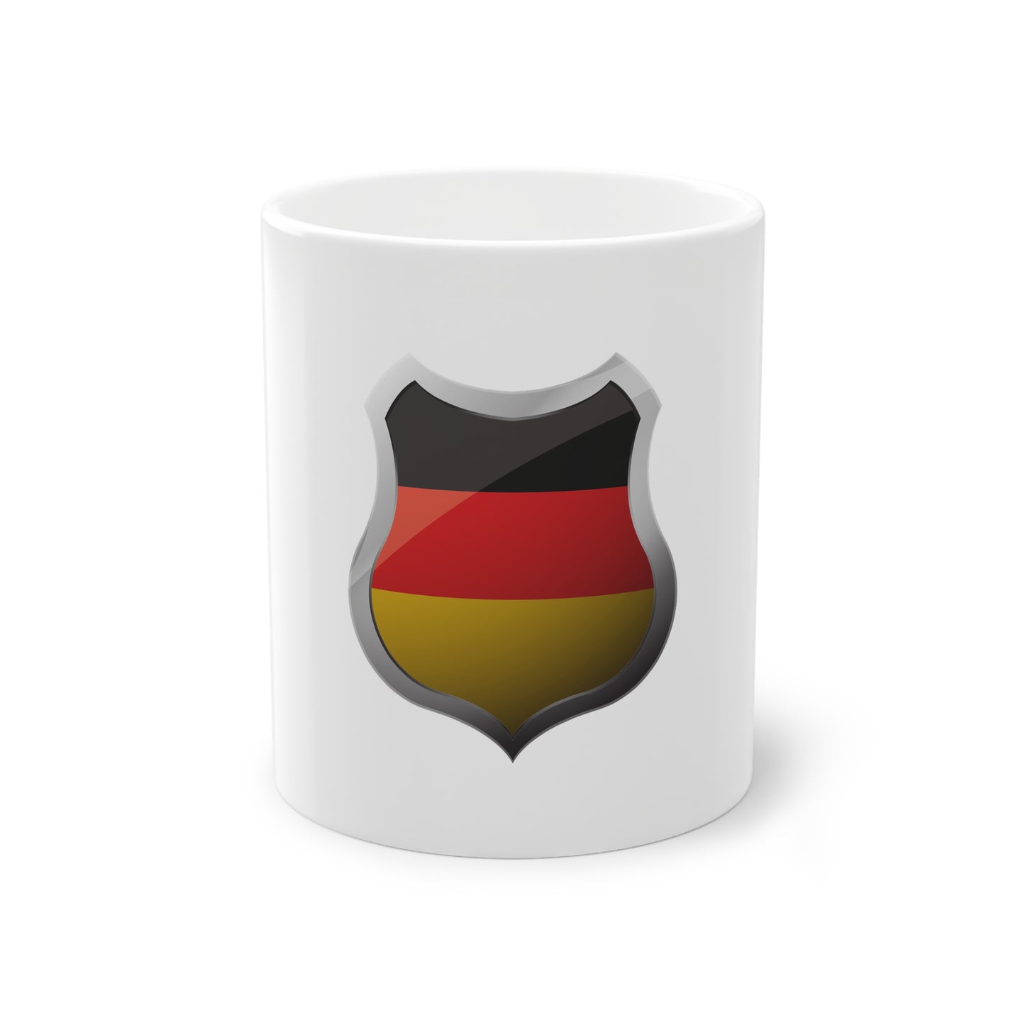 Flagge Deutschlands auf Kaffeetassen bedruckt - Farbe: weiß, Standardtasse, groß 11 Unzen