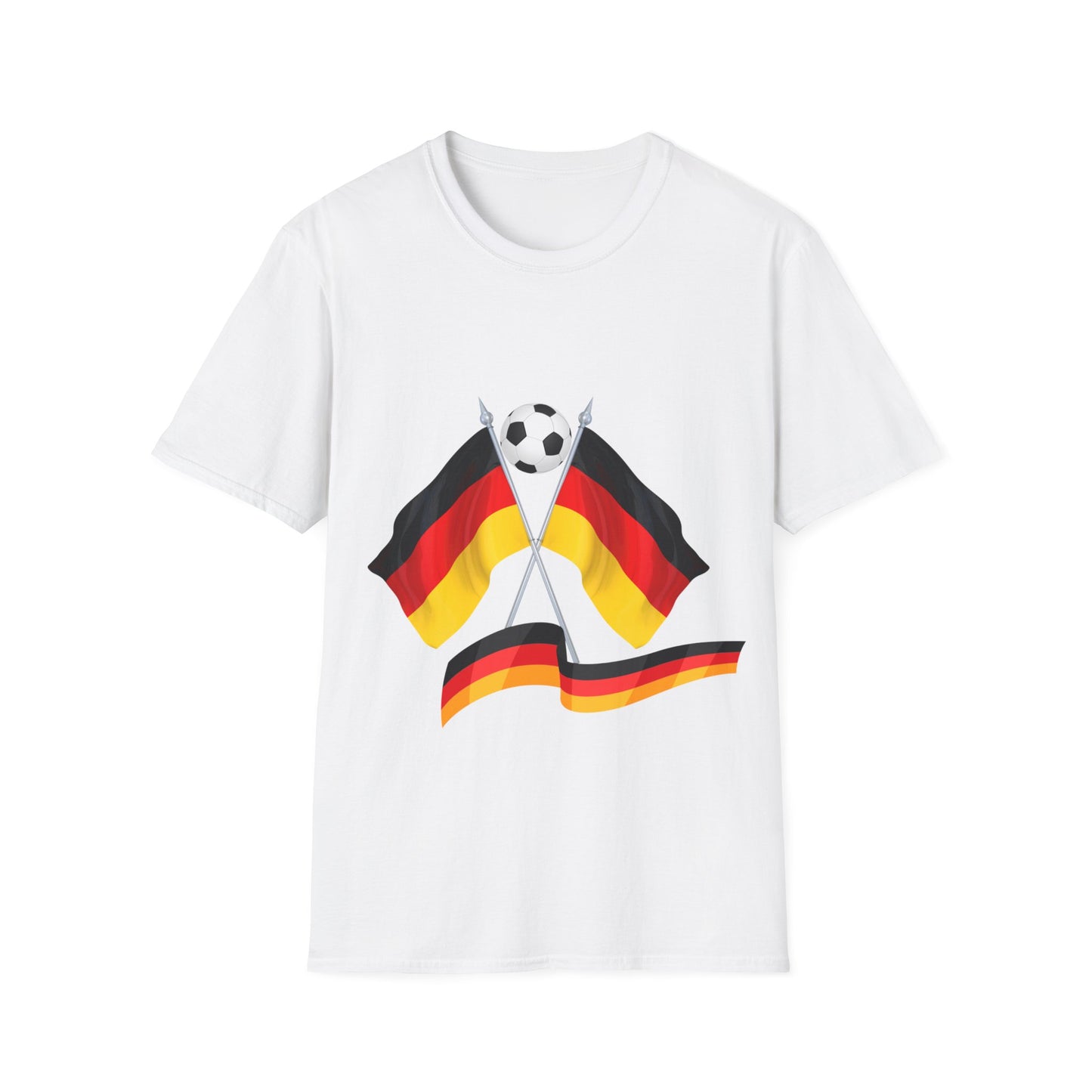 Fanmotivtrikot - Deutsche Flagge für Fußballfan auf Unisex T-Shirt