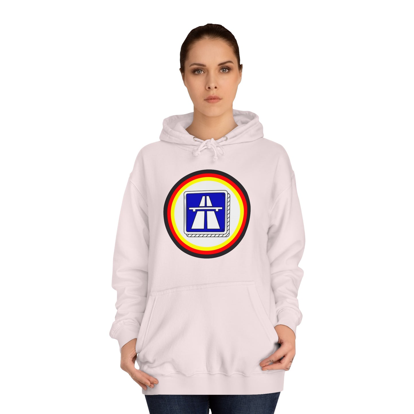 Autobahnschild auf TOP Qualität Hoodies beidseitig bedruckt - Gute Fahrt