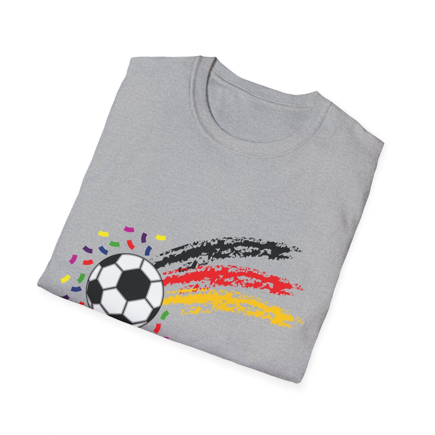 Fußball EM - UEFA 2024, Deutsche Flagge im Fußballfan T-Shirts, Nationalmannschaft Fanmotivtrikot, schöne Fan Unisex T-Shirt, German Soccer