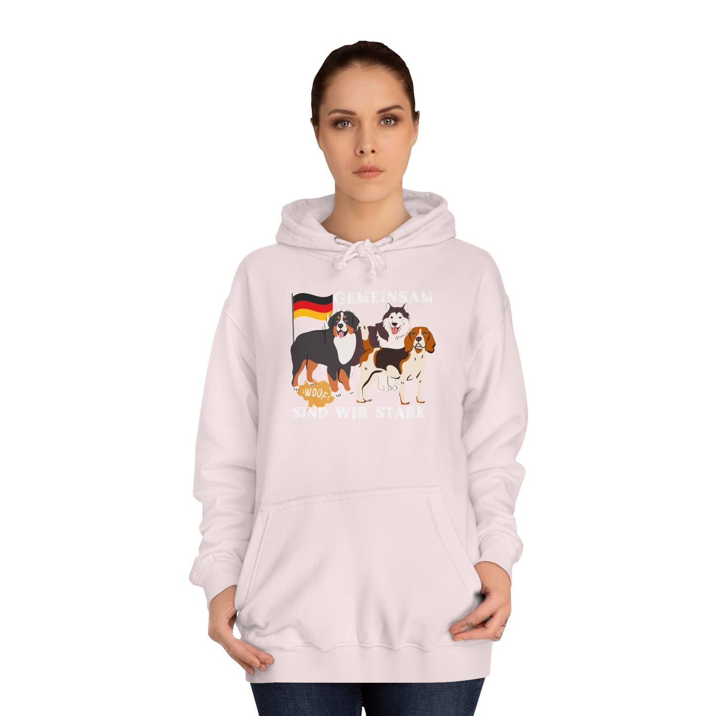 Unsere Hunde sind alle gemeinsam für Deutschland - bedruckt auf Unisex Hoodies