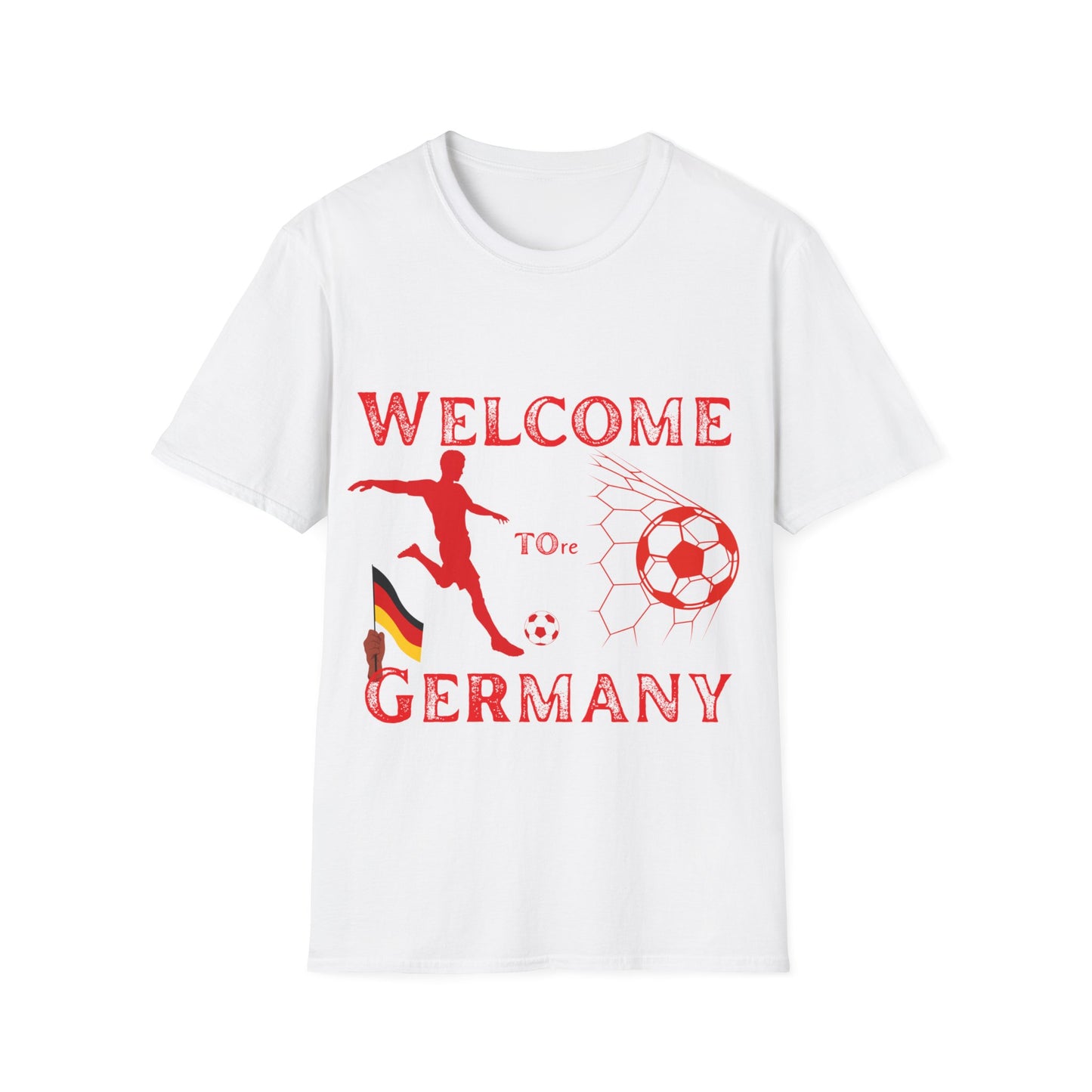 Willkommen in Deutschland, Welcome to Germany, Nationalmannschaft, Deutsche Fußballmotive, Unisex fan T-Shirt, EM UEFA 2024 Germany, Soccer