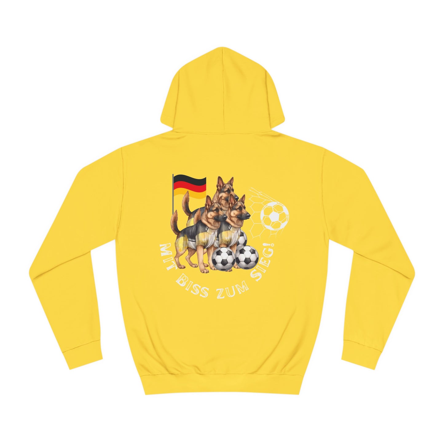 Mit den deutschen Hunden als Fan, schaffen wir das! bedruckt auf Unisex Hoodies -  Beideseitig gedruckt