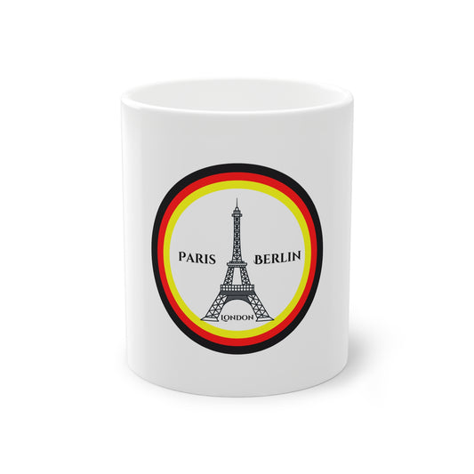 Berlin, Paris, London - auf Kaffeetasse, Teetasse für jeden Tag, Farbe: weiß, Standardtasse, groß 11 Unzen, bedruckt