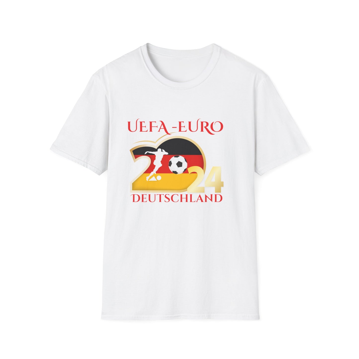 UEFA, EM 2024 in Deutschland - Unisex T-Shirt mit Verschieden Motiven für echte Fußballfans -Go Team German!