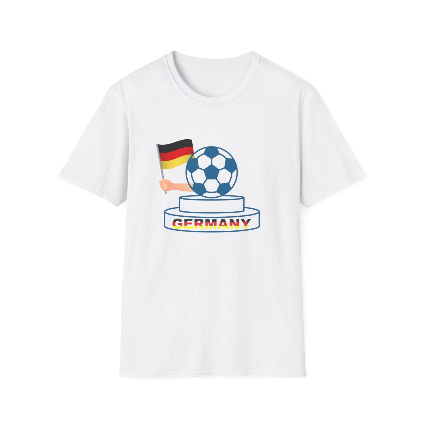 Herzlich Willkommen in Deutschland, Unisex T-Shirt mit Frieden und Liebe für Fußball, Welcome to German Football success, I Love Germany