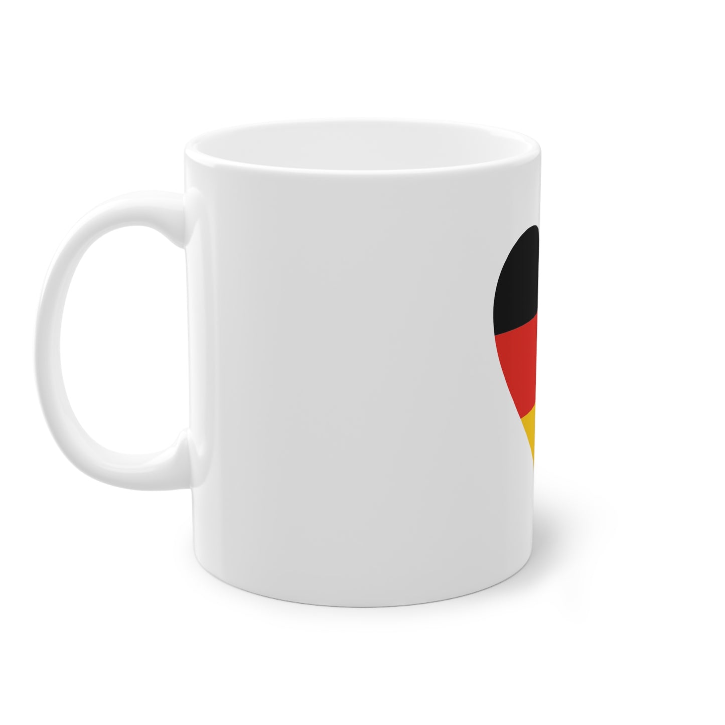 Liebe für Deutschland - auf Kaffeetassen bedruckt - Farbe: weiß, Standardtasse, groß 11 Unzen