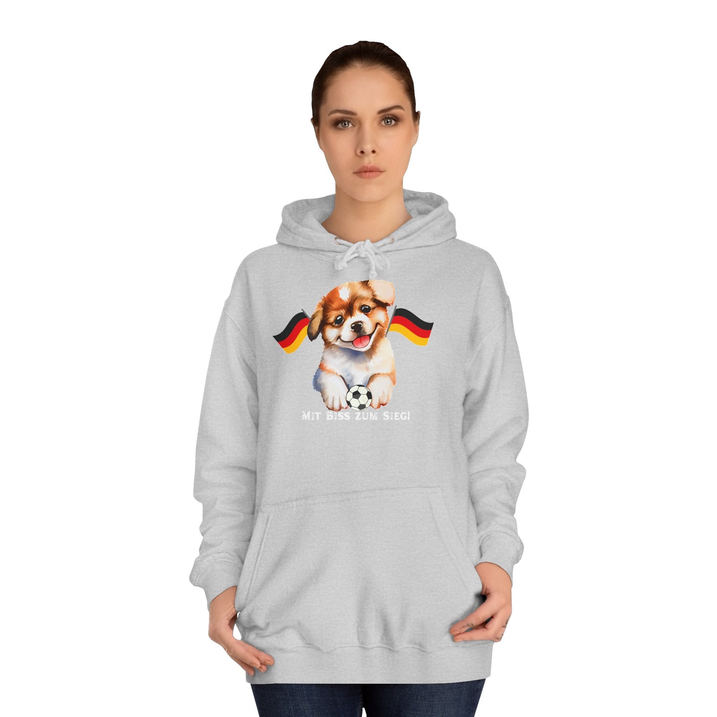 Mit bis zum Sieg -   Ein Land der Siege - Hochwertige Unisex-Kapuzenpullover -  Beidseitig gedruckt