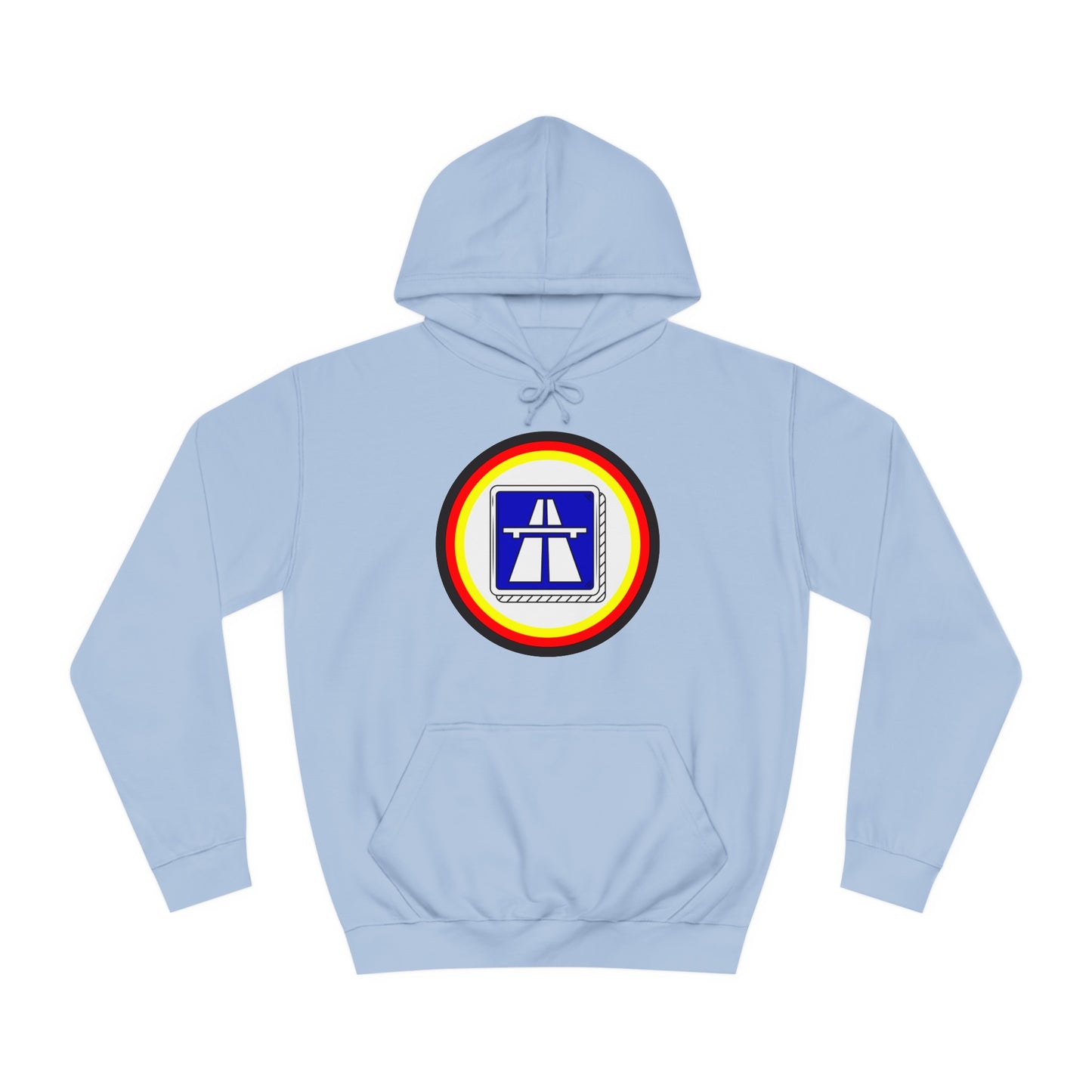 Copy of Autobahnschild auf Hoodies. Fahren Sie sicher.